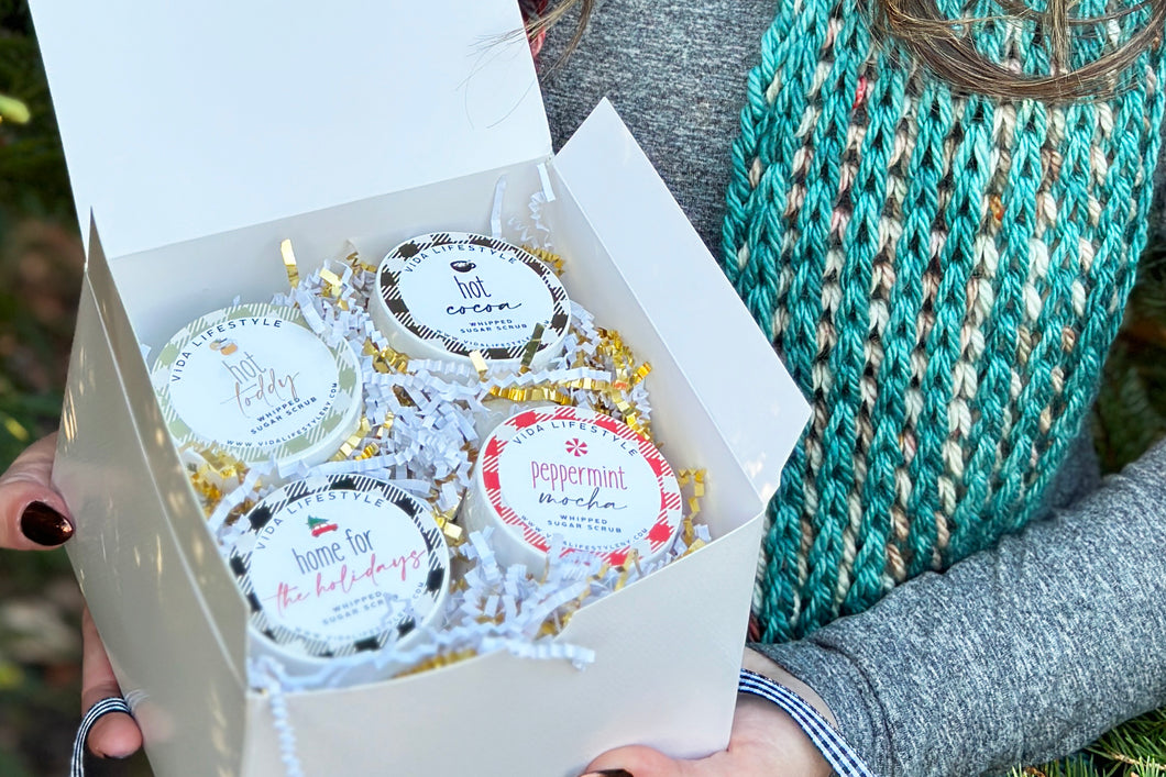 Holiday Whipped Sugar Scrub Sampler Gift Box